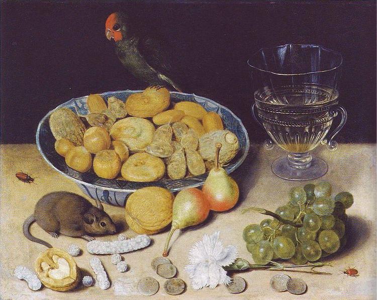 Georg Flegel Maus und Papagei France oil painting art